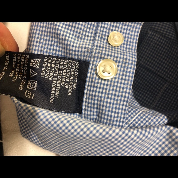 Tommy Hilfiger Short Sleeve Button Down Shirt light blue small check Men’s M - Picture 5 of 8